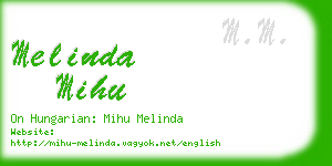 melinda mihu business card